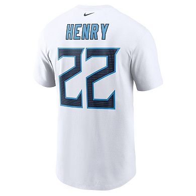 Men's Nike Derrick Henry White Tennessee Titans Name & Number T-Shirt