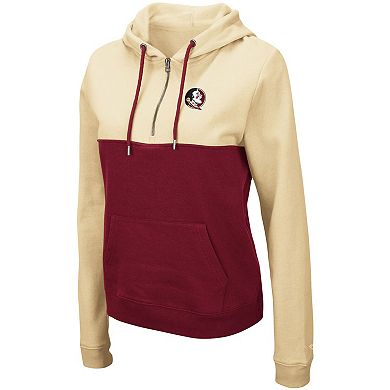 Women's Colosseum Cream/Maroon Florida State Seminoles Aidan Half-Zip Hoodie