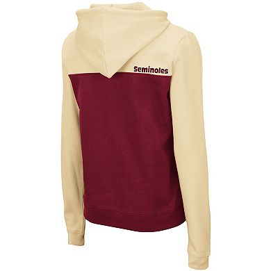 Women's Colosseum Cream/Maroon Florida State Seminoles Aidan Half-Zip Hoodie