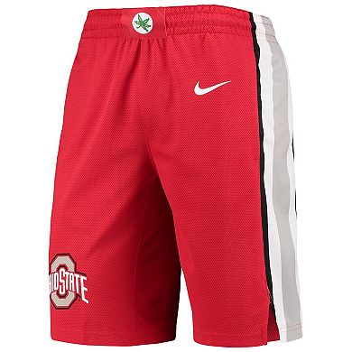 Men's Nike Scarlet Ohio State Buckeyes Replica Performance Basketball Shorts