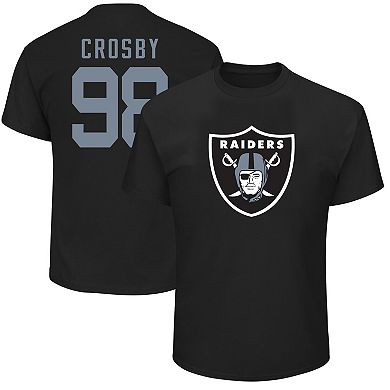 Men's Fanatics Branded Maxx Crosby Black Las Vegas Raiders Big & Tall Player Name & Number T-Shirt