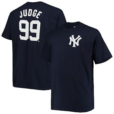 Men's Aaron Judge Navy New York Yankees Big & Tall Name & Number T-Shirt