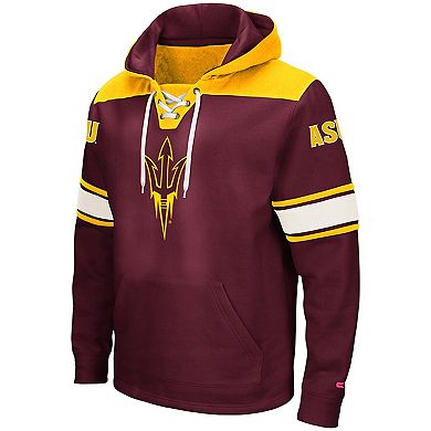Men's Colosseum Maroon Arizona State Sun Devils 2.0 Lace-Up Pullover Hoodie
