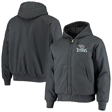Men's Dunbrooke Navy Tennessee Titans Dakota Cotton Canvas Hooded Jacket