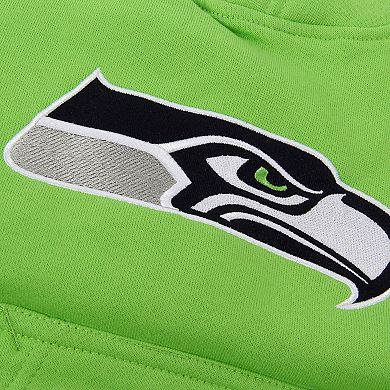 Preschool Neon Green Seattle Seahawks Fan Gear Prime Pullover Hoodie