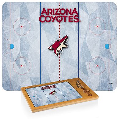Picnic Time Arizona Coyotes Icon Glass Top Cutting Board & Knife Set