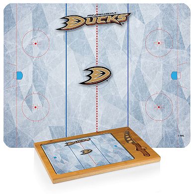 Picnic Time Anaheim Ducks Icon Glass Top Cutting Board & Knife Set