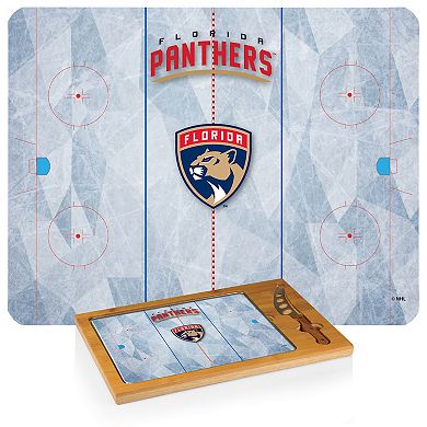 Picnic Time Florida Panthers Icon Glass Top Cutting Board & Knife Set
