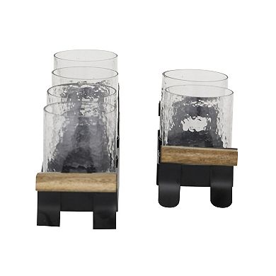 Stella & Eve Small Tea Light Glass Candle Holder 2-piece Set