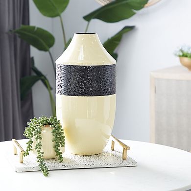 Stella & Eve Enamel with Patterned Metal Vase