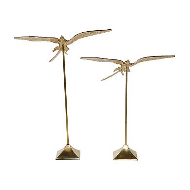 Stella & Eve Gold Metal Bird Sculpture 2-piece Set