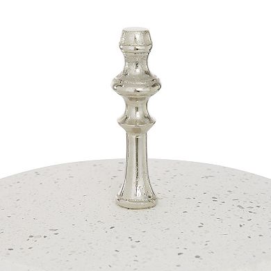 Stella & Eve White & Gray Terrazzo Tray Stand