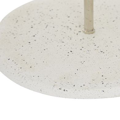 Stella & Eve White & Gray Terrazzo Tray Stand