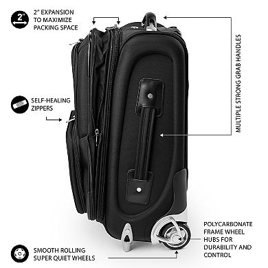 Columbus Blue Jackets Carry-On Rolling Softside Luggage