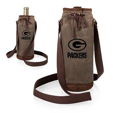 Picnic Time Green Bay Packers Waxed Canvas Wine Tote