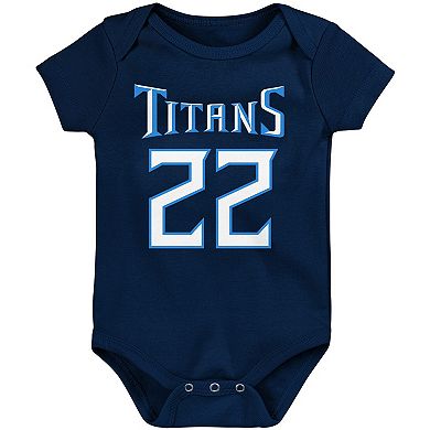 Infant Derrick Henry Navy Tennessee Titans Mainliner Player Name & Number Bodysuit