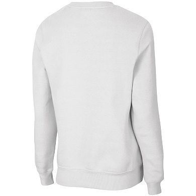 Women's Colosseum White Nebraska Huskers Campanile Pullover Sweatshirt