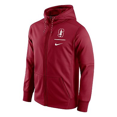 Men's Nike Cardinal Stanford Cardinal Logo Stack Performance Full-Zip Hoodie