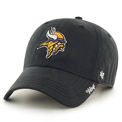 Women's '47 Black Minnesota Vikings Miata Clean Up Secondary Adjustable Hat