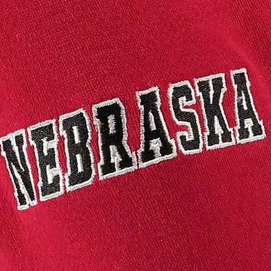 Youth Stadium Athletic Scarlet Nebraska Huskers Big Logo Pullover Hoodie