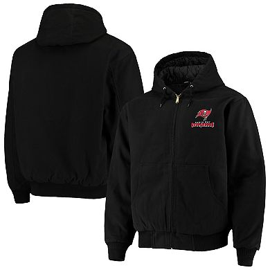 Men's Dunbrooke Black Tampa Bay Buccaneers Dakota Cotton Canvas Hooded Jacket