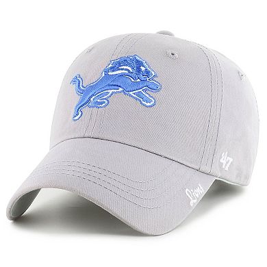 Women's '47 Silver Detroit Lions Miata Clean Up Primary Adjustable Hat