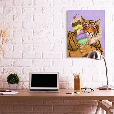 Stupell Home Decor Glamour Tiger Canvas Wall Art