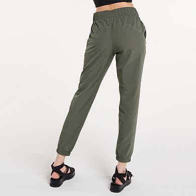 Women's FLX Buckle-Front Woven Jogger Pants