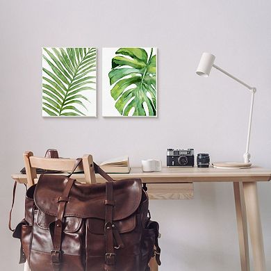 Stupell Home Decor Tropical Palms Black Framed Wall Art 2-piece Set