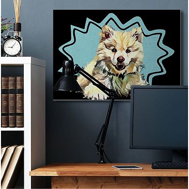 Stupell Home Decor Japanese Spitz Dog Canvas Wall Art