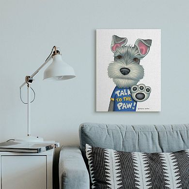 Stupell Home Decor Sassy Scotty Dog 'Talk to the Paw' Quote Family Pet Canvas Wall Art