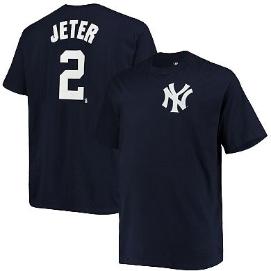 Men's Derek Jeter Navy New York Yankees Big & Tall Name & Number T-Shirt