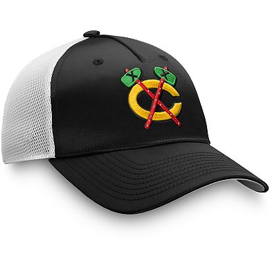 Women's Fanatics Branded Black Chicago Blackhawks Exclusive Trucker Snapback Hat