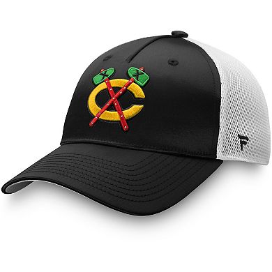 Women's Fanatics Branded Black Chicago Blackhawks Exclusive Trucker Snapback Hat