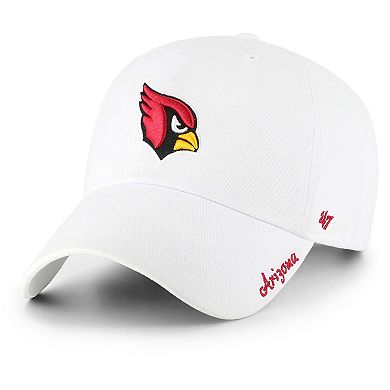 Women's '47 White Arizona Cardinals Miata Clean Up Logo Adjustable Hat