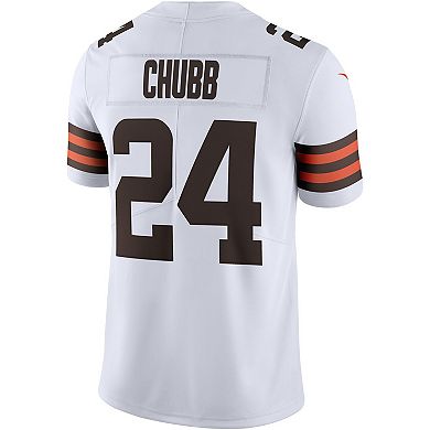 Men's Nike Nick Chubb White Cleveland Browns Vapor Limited Jersey