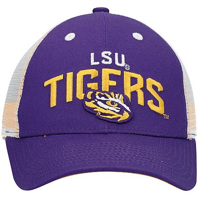 Youth Purple LSU Tigers Lockup Snapback Hat