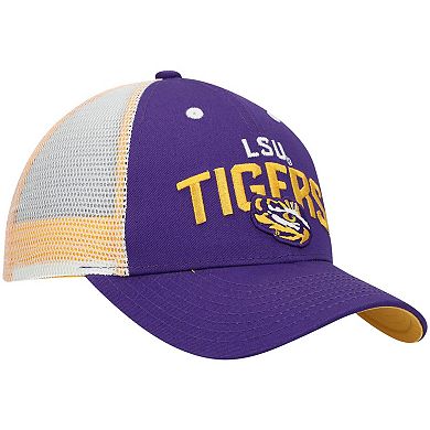 Youth Purple LSU Tigers Lockup Snapback Hat