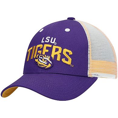 Youth Purple LSU Tigers Lockup Snapback Hat