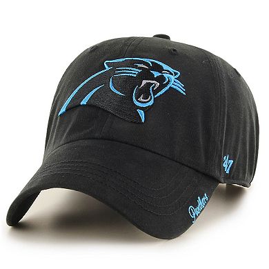Women's '47 Black Carolina Panthers Miata Clean Up Secondary Adjustable Hat