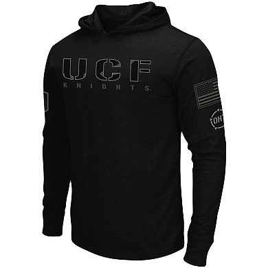 Men's Colosseum Black UCF Knights OHT Military Appreciation Hoodie Long Sleeve T-Shirt