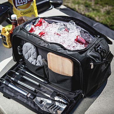 Picnic Time Illinois Fighting Illini BBQ Grill Set & Cooler