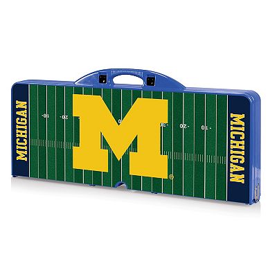 Picnic Time Michigan Wolverines Picnic Table Portable Folding Table with Seats