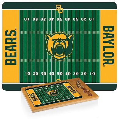 Picnic Time Baylor Bears Icon Glass Top Cutting Board & Knife Set