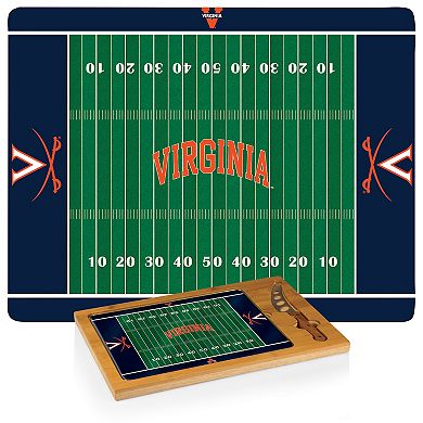 Picnic Time Virginia Cavaliers Icon Glass Top Cutting Board & Knife Set
