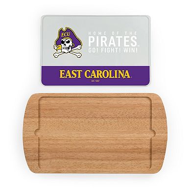 Picnic Time East Carolina Pirates Glass Top Serving Tray