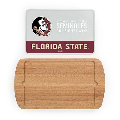 Picnic Time Florida State Seminoles Glass Top Serving Tray