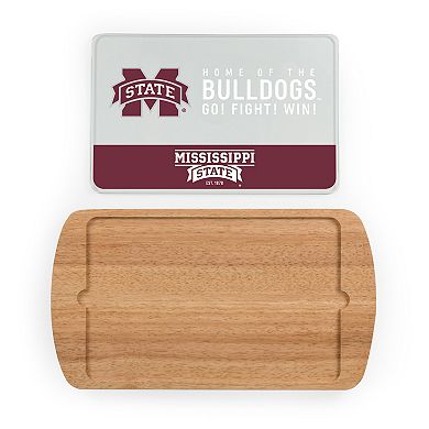 Picnic Time Mississippi State Bulldogs Glass Top Serving Tray