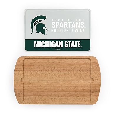 Picnic Time Michigan State Spartans Glass Top Serving Tray