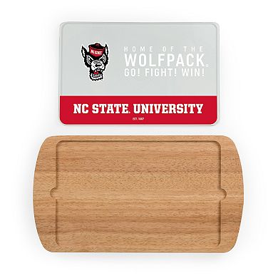 Picnic Time North Carolina State Wolfpack Glass Top Serving Tray